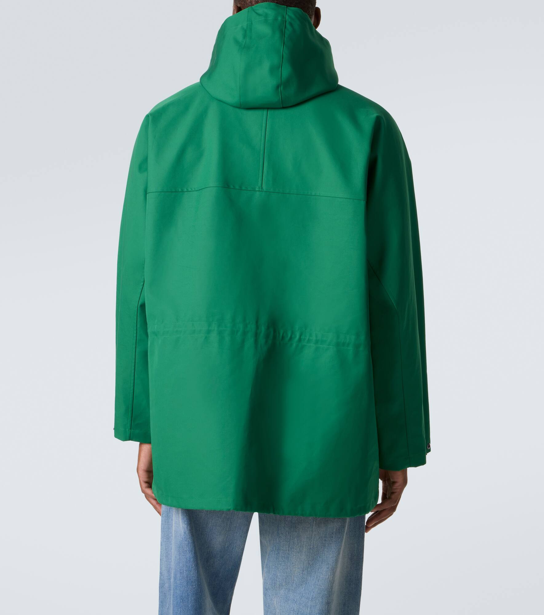 Hooded cotton gabardine jacket - 4