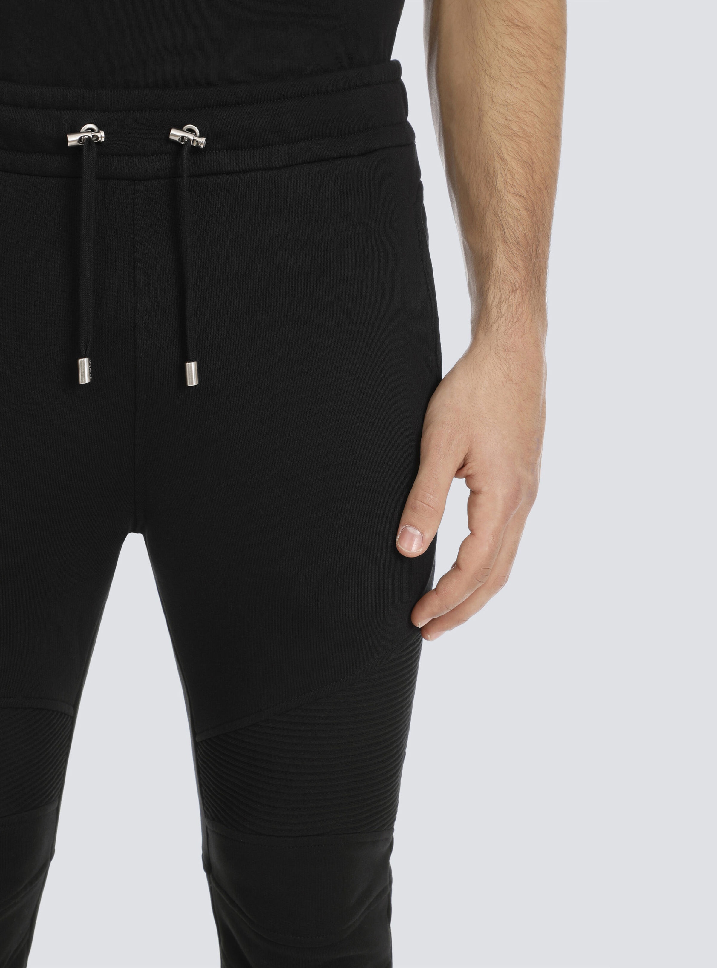Eco-designed cotton sweatpants with Balmain logo print - 8