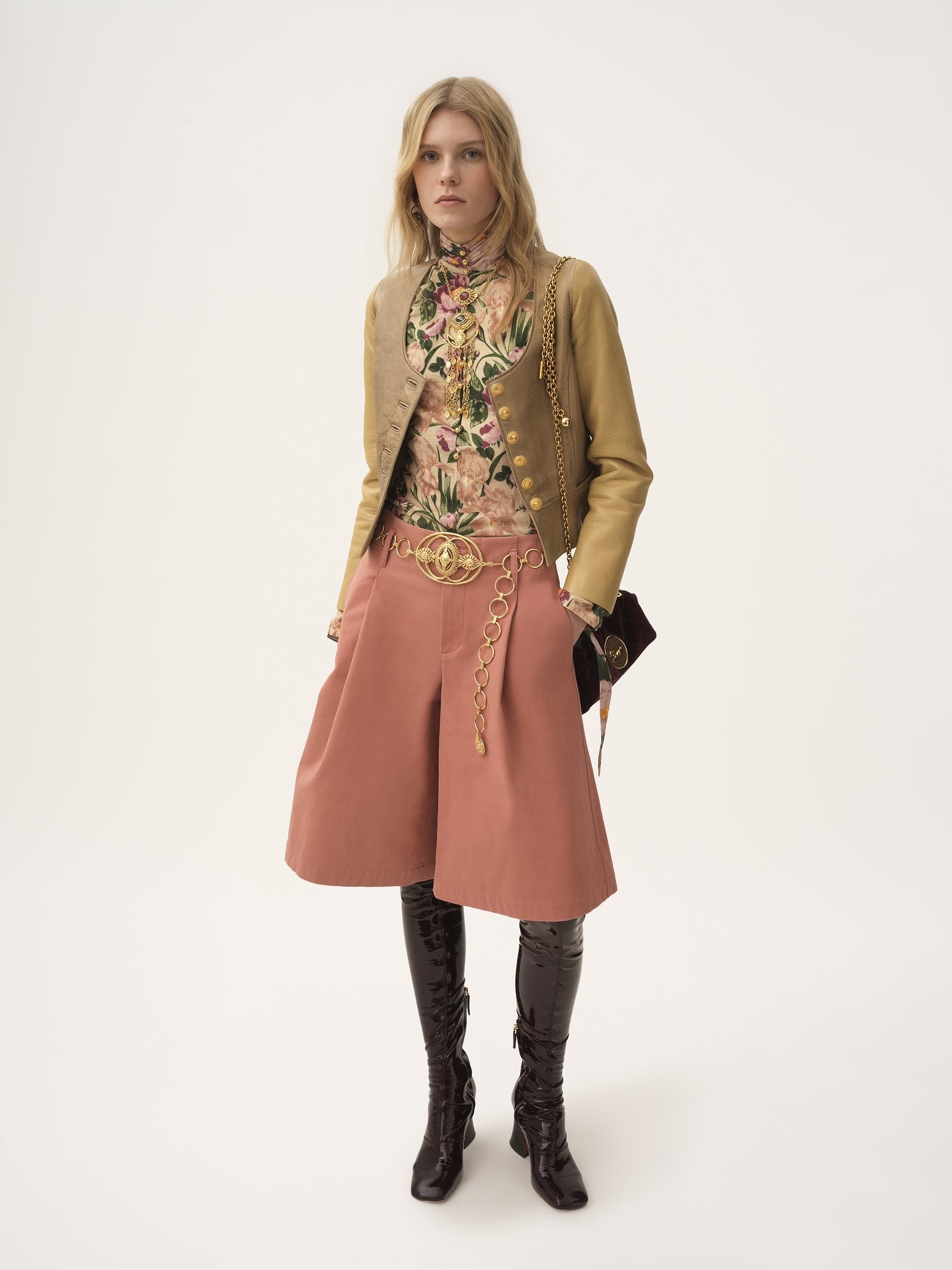 SMALL CHLOÉ HERITAGE SHOULDER BAG IN VELVET - 8
