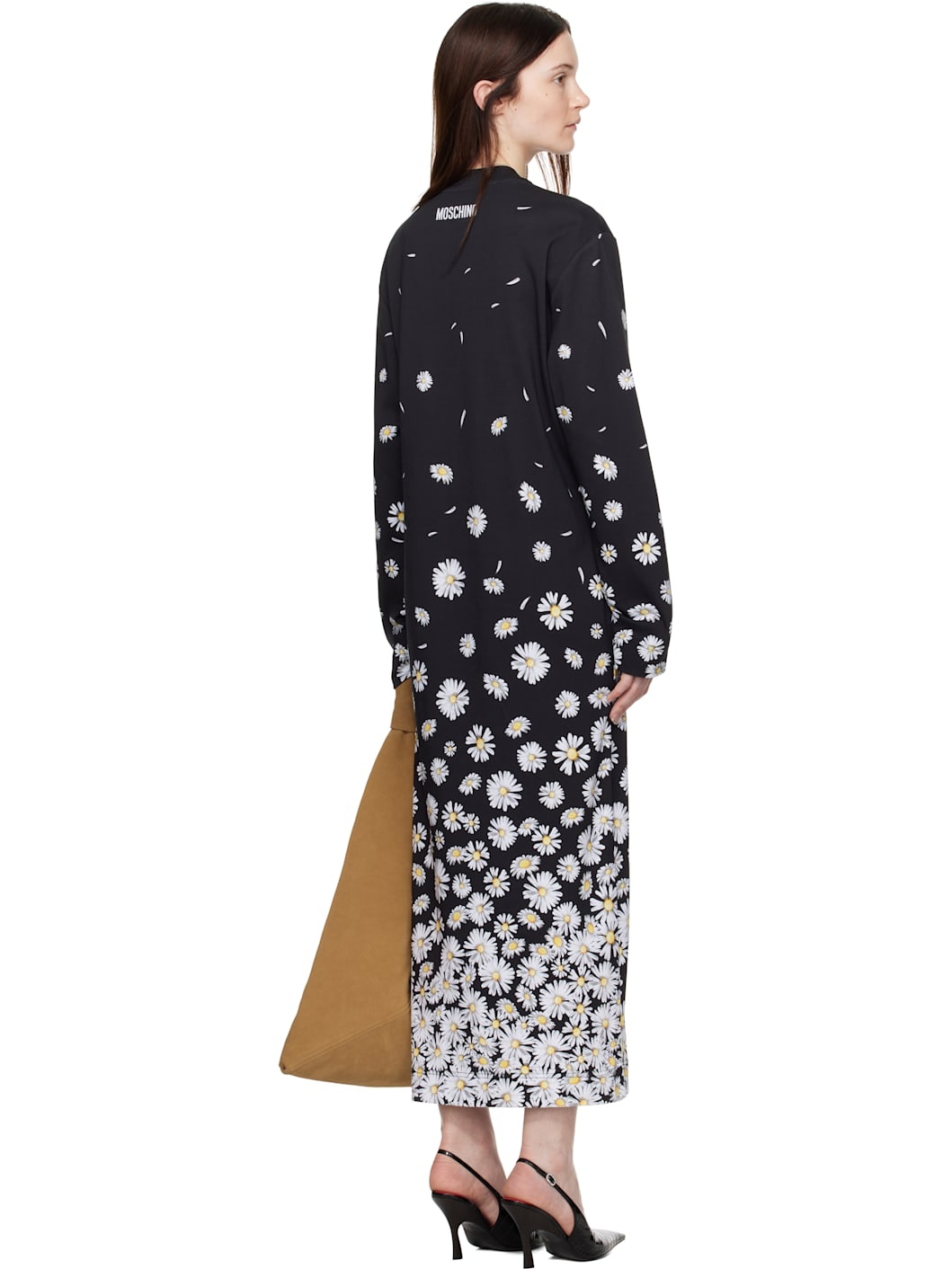 Black Interlock Daisy Degradé Maxi Dress - 3