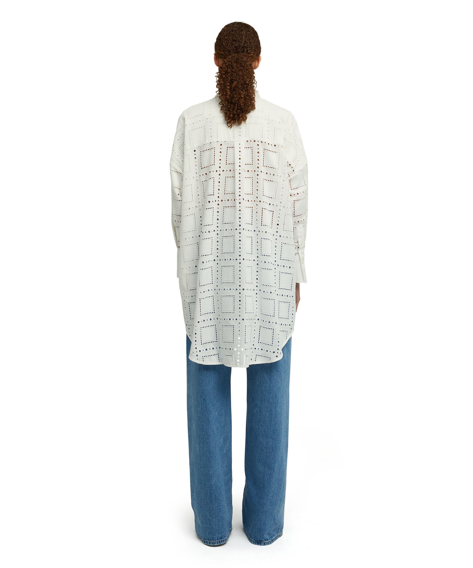 Sangallo cotton chemisier dress - 4