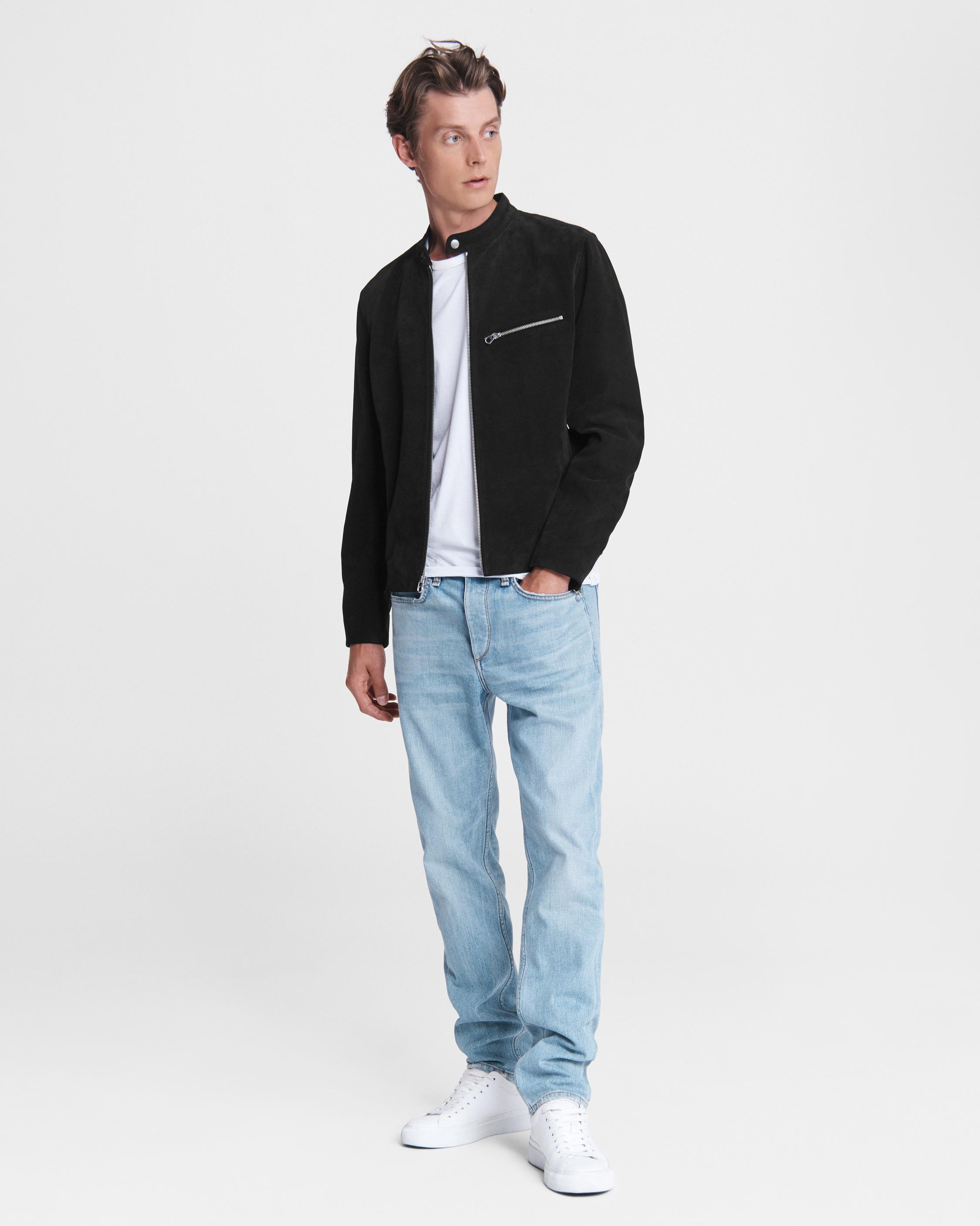 Suede Cafe Racer Jacket
Classic Fit Jacket - 2