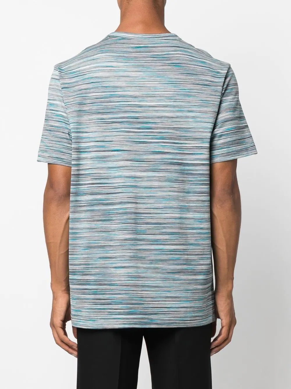 geometric-stripe short-sleeve T-shirt - 4