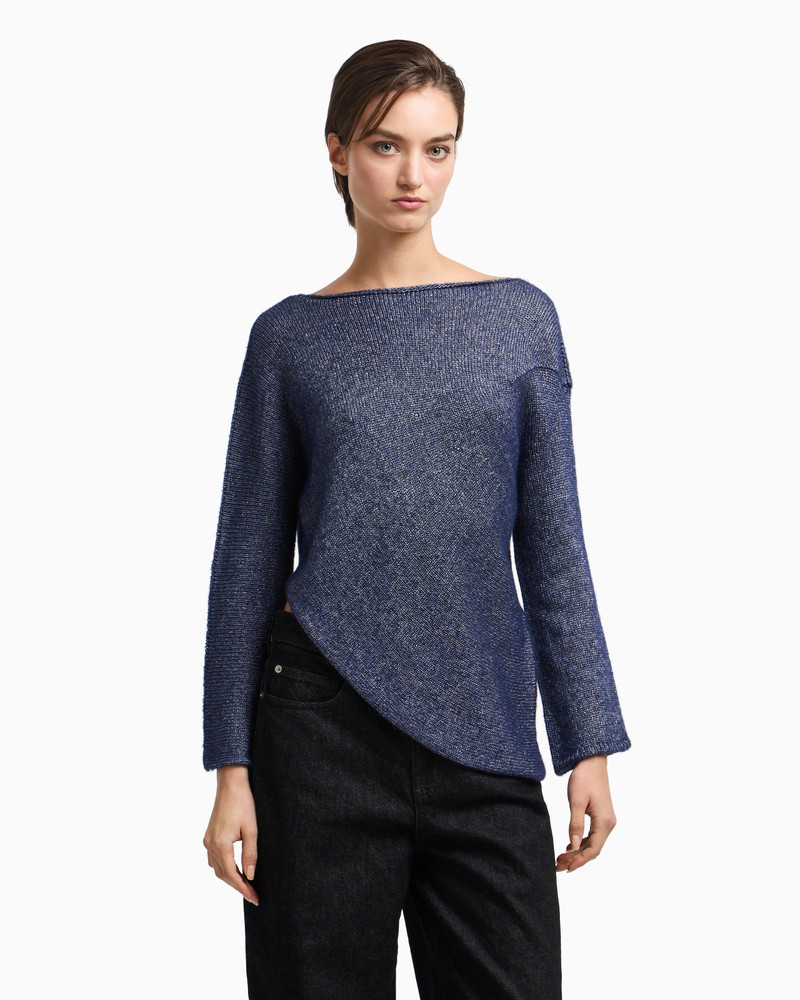 EMPORIO ARMANI WINTER URBANISM CAPSULE COLLECTION ASYMMETRICAL JUMPER IN AN ALPACA BLEND outlook