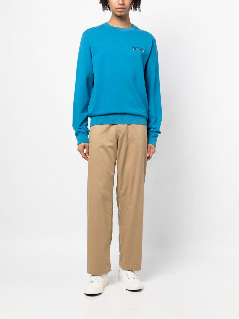 logo-embroidered cotton sweatshirt - 2