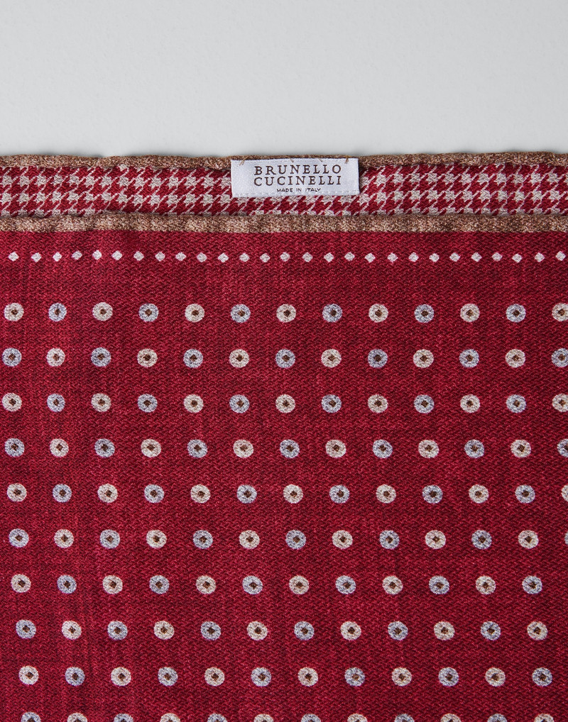 Brunello Cucinelli Double face silk pocket square outlook