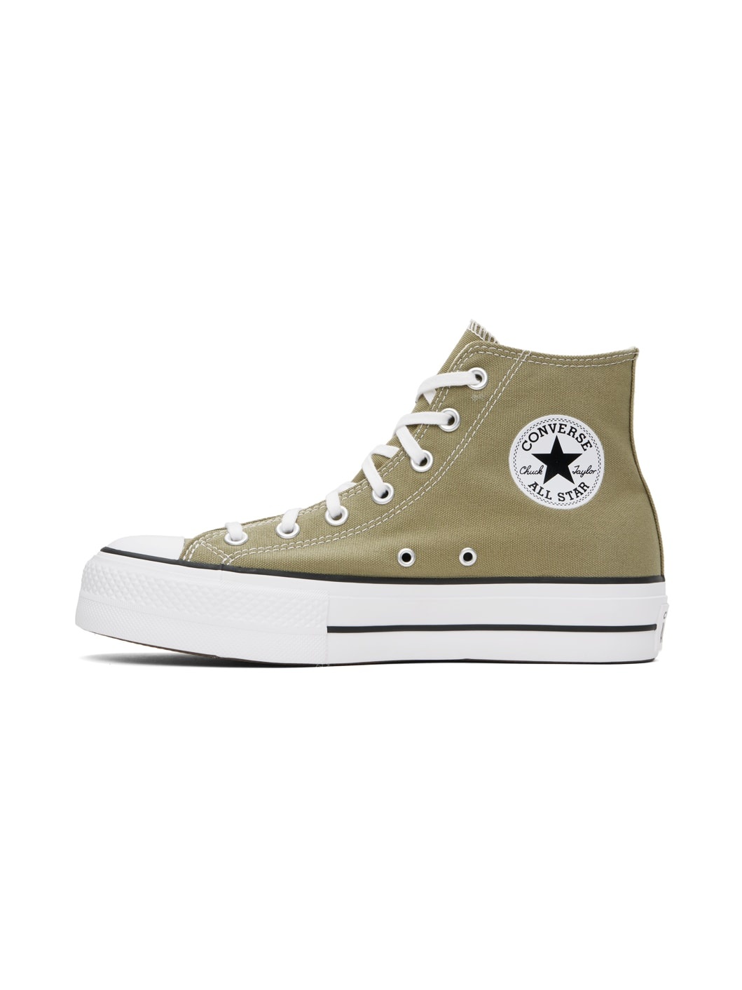 Khaki Chuck Taylor All Star Lift Platform Sneakers - 3
