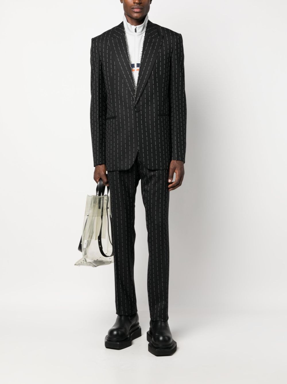embroidered wool-cashmere blazer - 2
