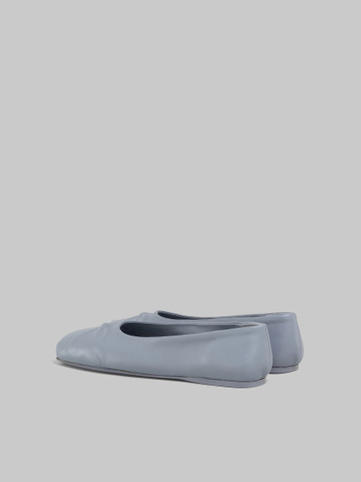 Marni GREY NAPPA LEATHER SEAMLESS LITTLE BOW BALLET FLAT outlook