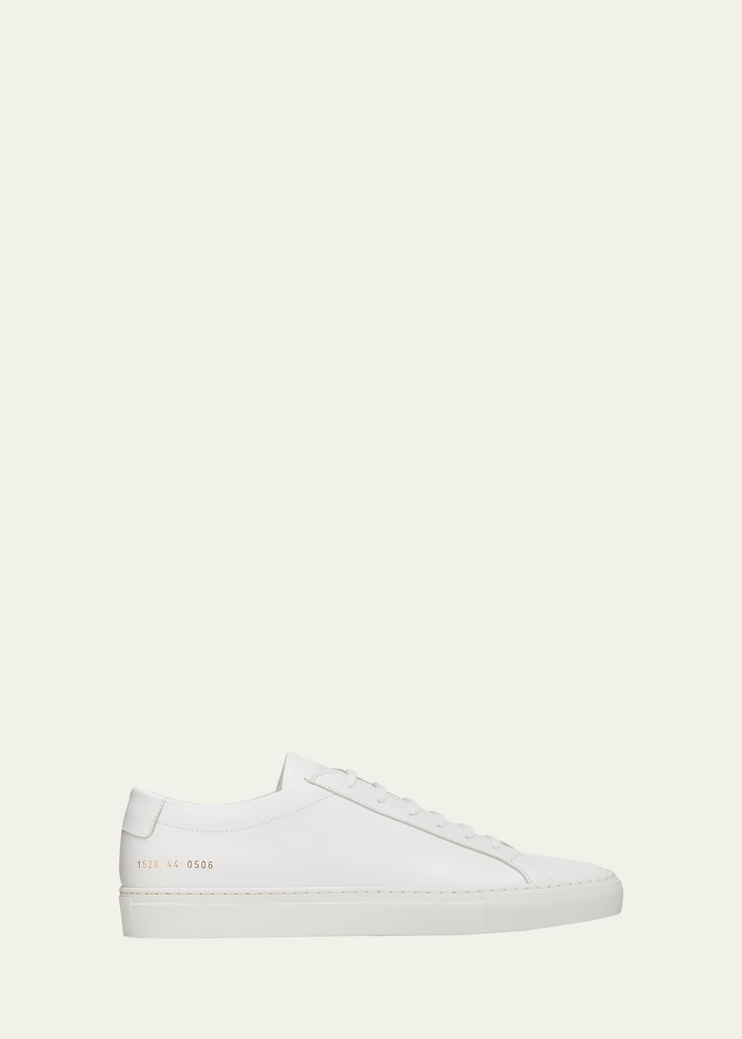 Men's Achilles Leather Low-Top Sneakers, White - 1