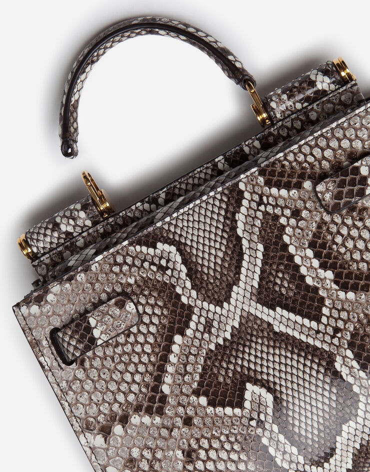 Sicily 62 small tote bag in python skin - 5