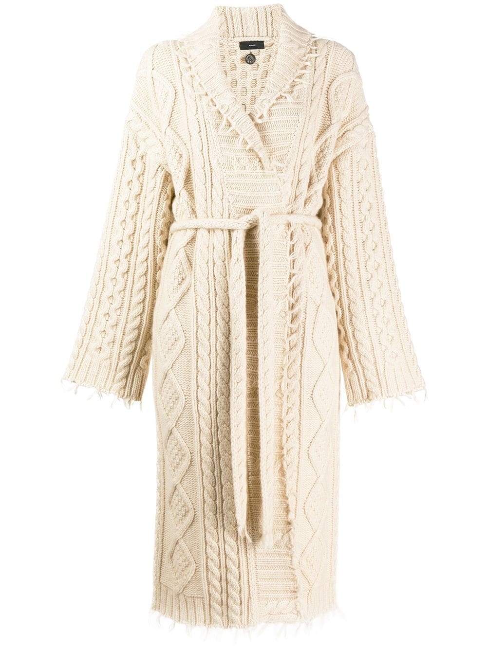 cable knit robe cardigan - 1