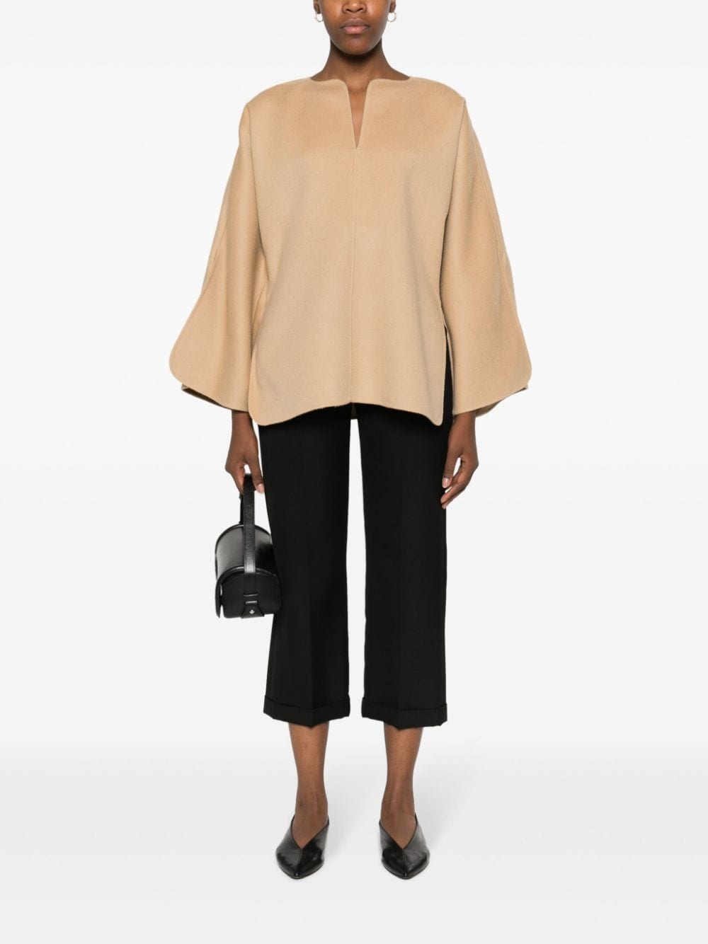 wide-sleeved wool blouse - 2
