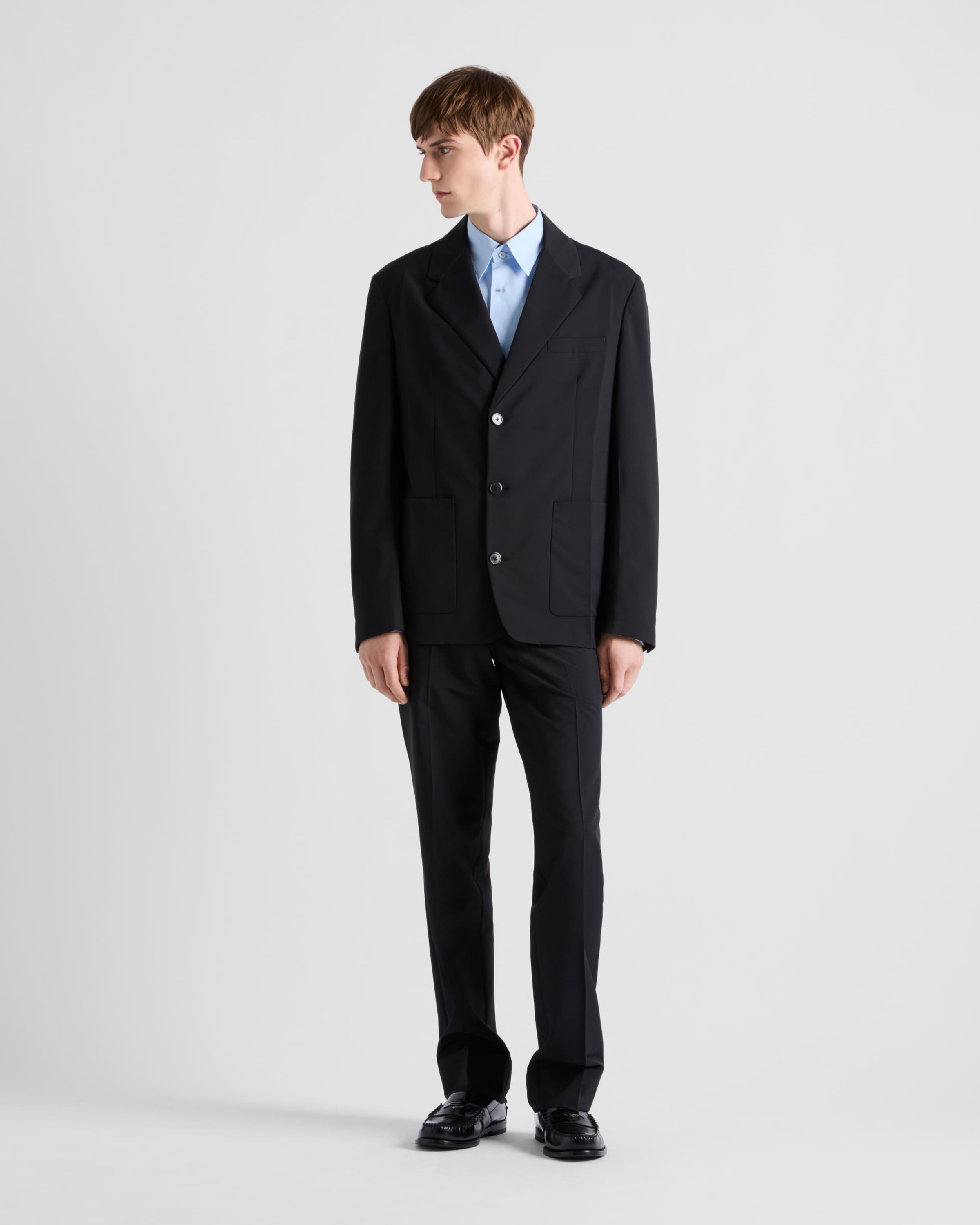 Single-breasted wool blend jacket - 2