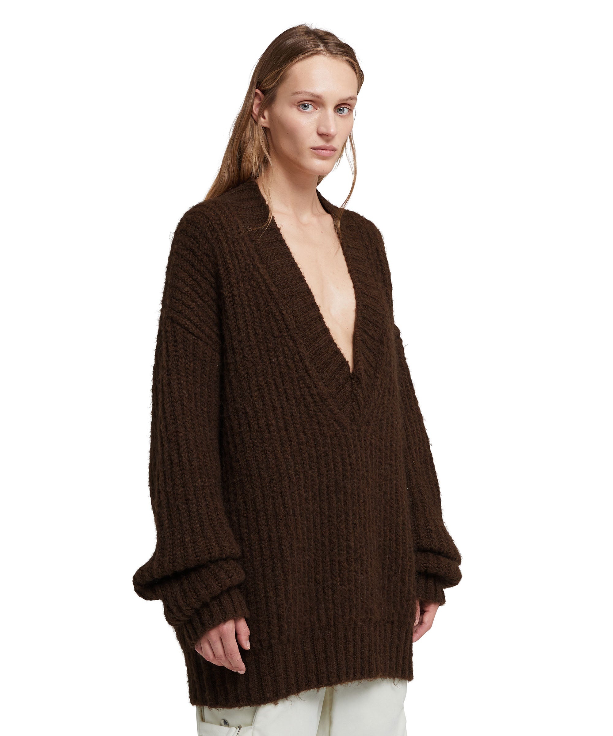 Blended wool v-neck sweater "Warm Winter" - 4