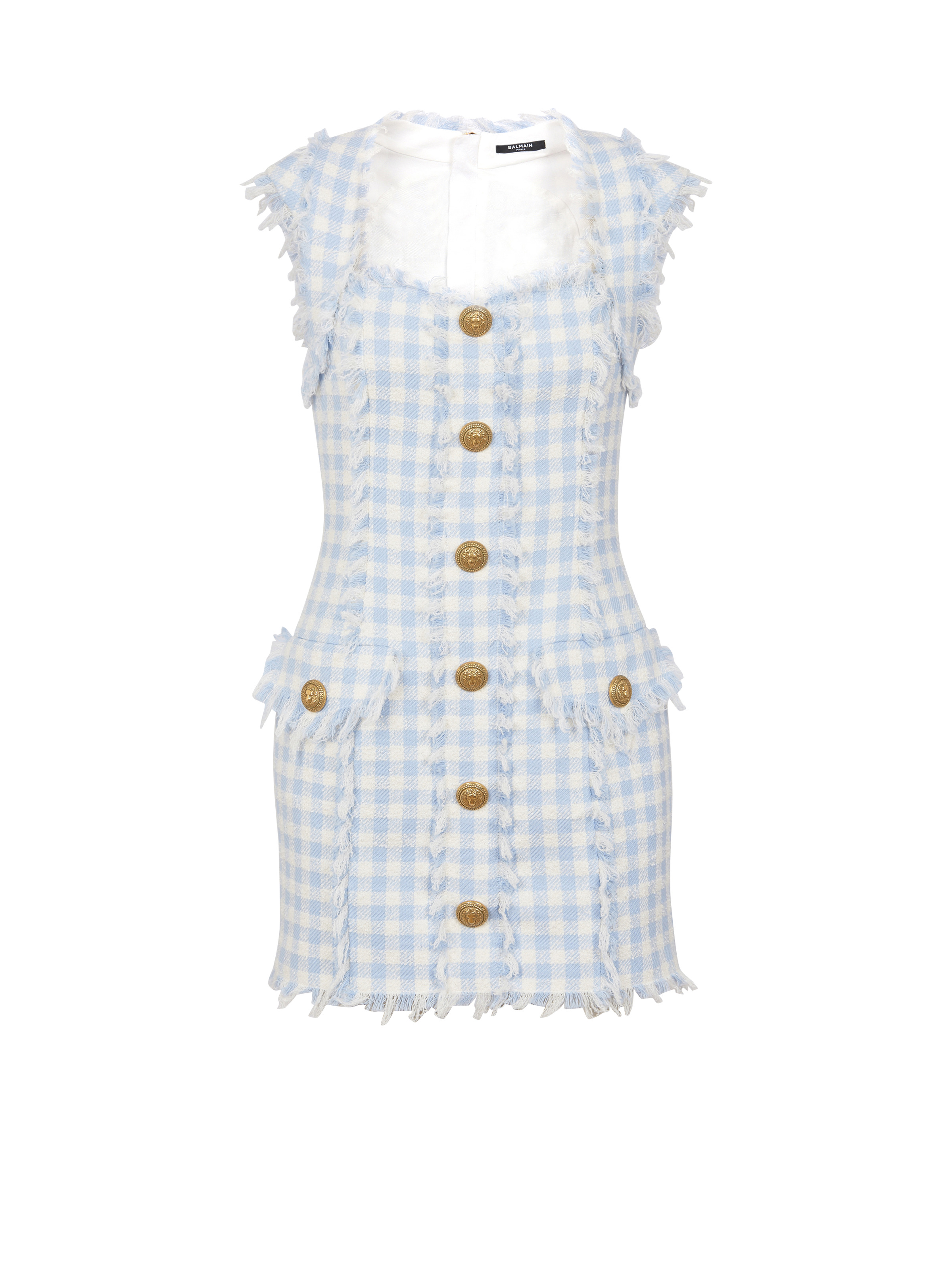 Gingham tweed dress - 1