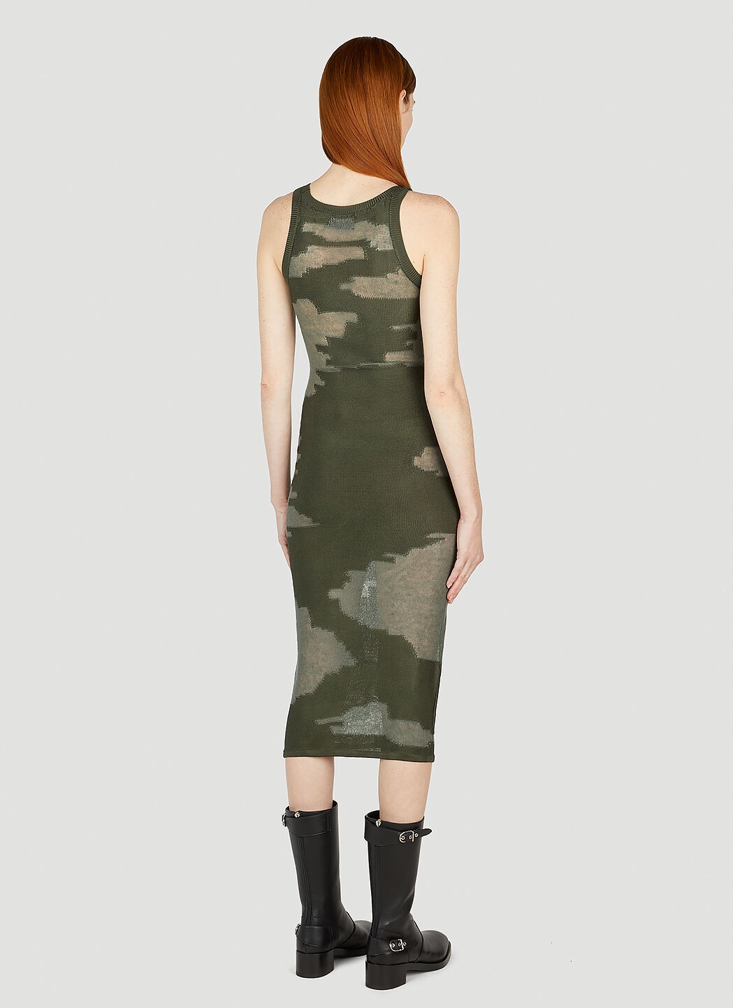 Knitted Intarsia Midi Dress - 4