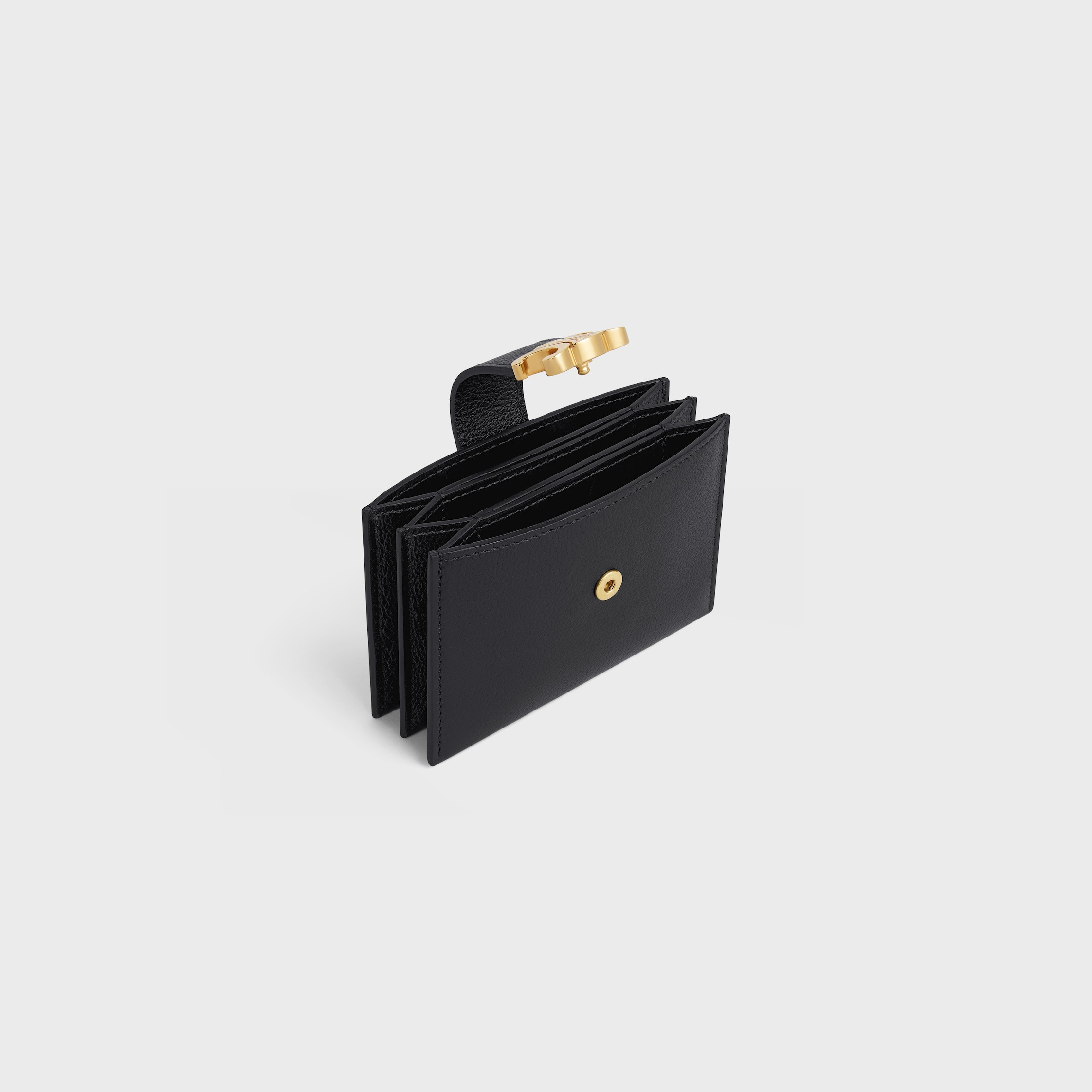 ACCORDEON CARD HOLDER IN SUPPLE GRAINED CALFSKIN - 4