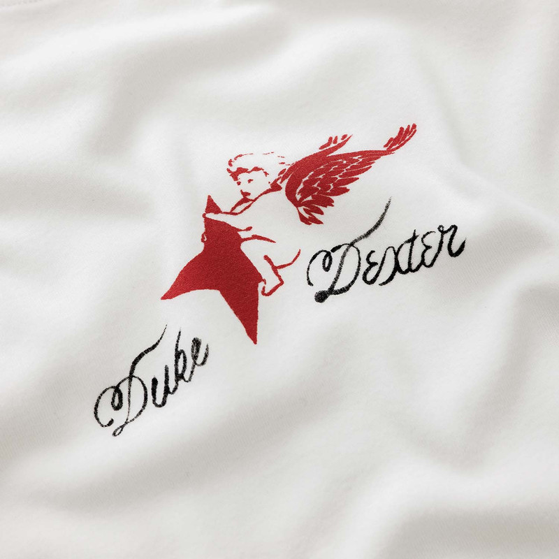 DUKE + DEXTER Plus Vintage White + Red Ringer Baby Tee - Women's outlook