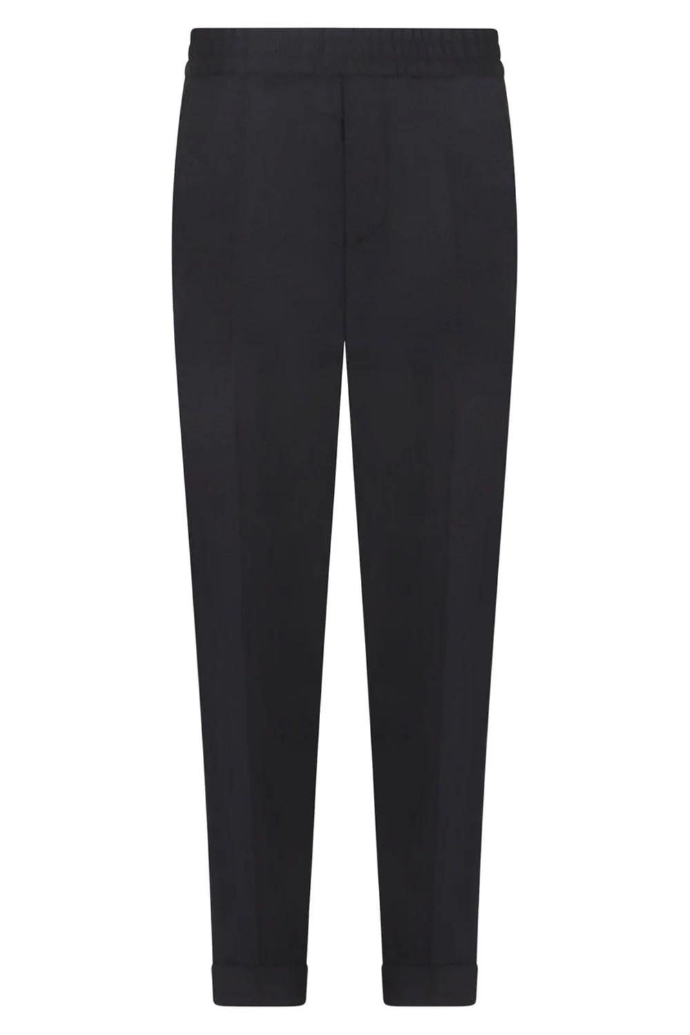 TERRY CROPPED TROUSER | BLACK - 1