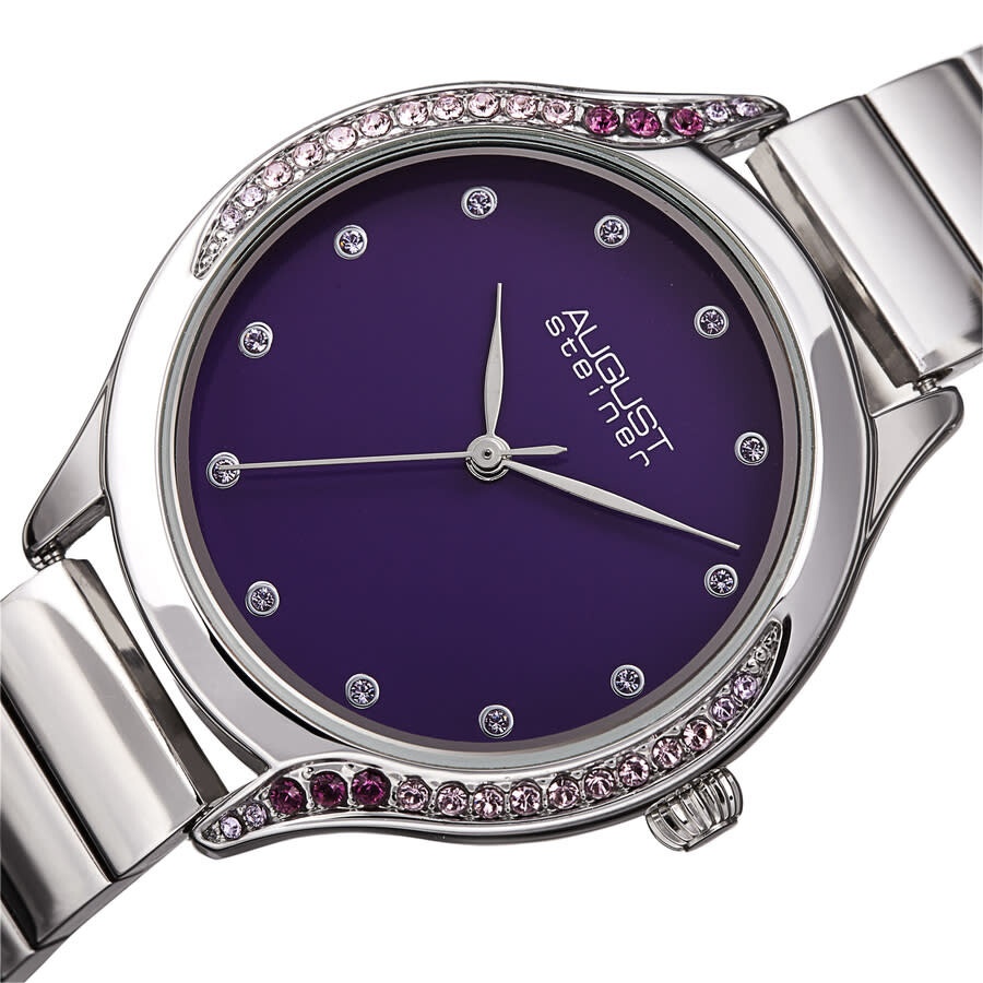 August Steiner - August Steiner Quartz Purple Dial Ladies Watch AS8279PU - 2