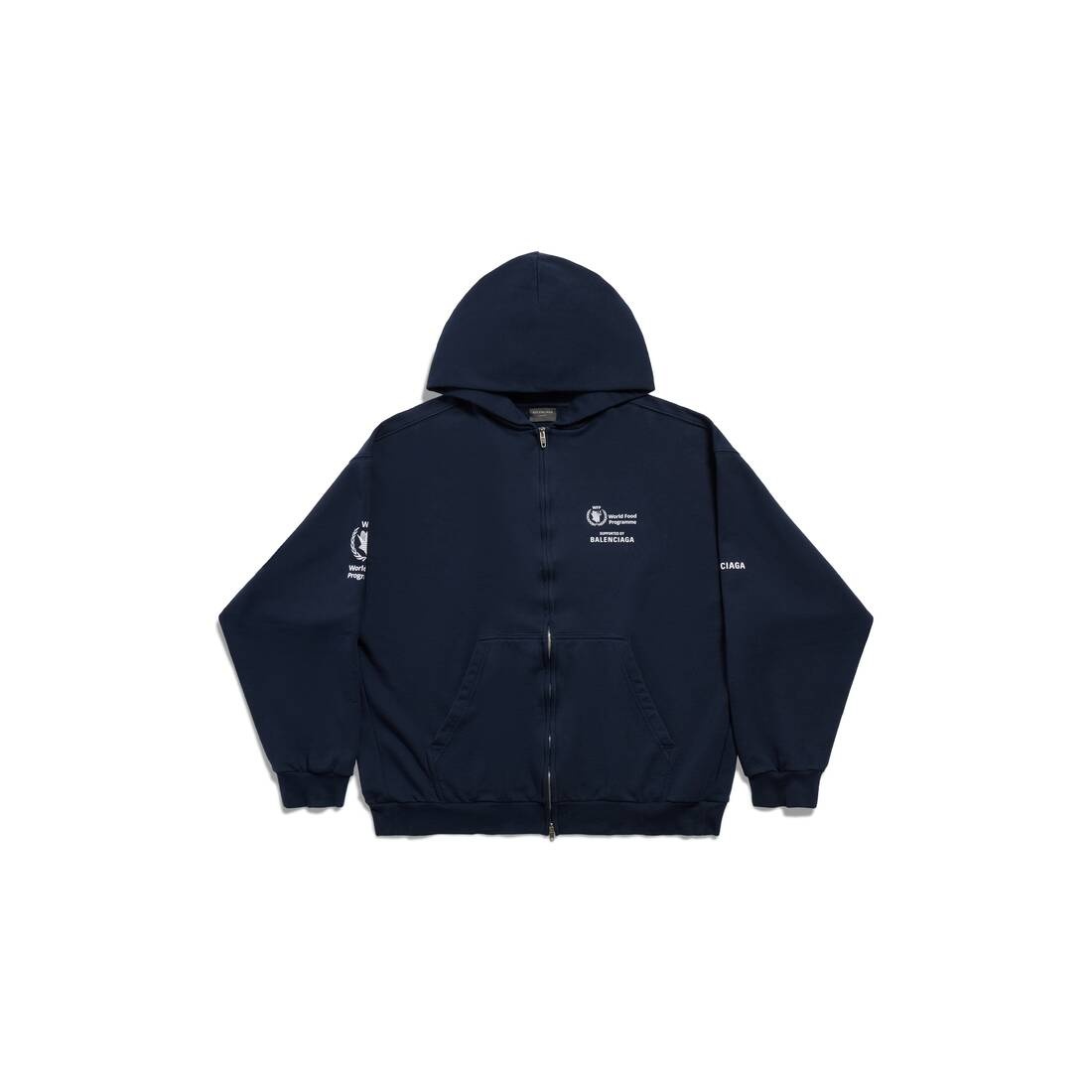 Wfp Zip-up Hoodie Medium Fit in Dark Blue/white