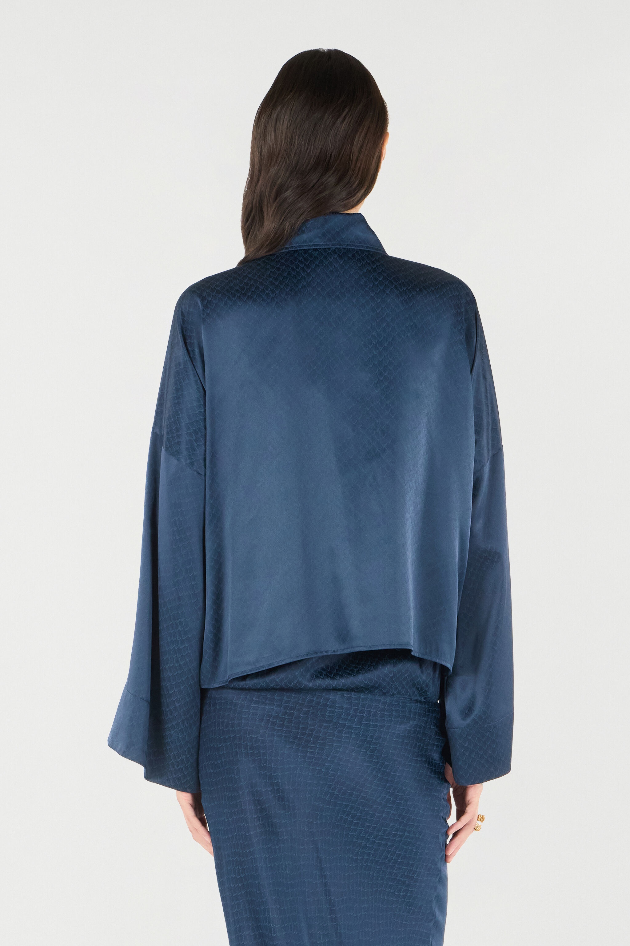Silk Shirt With Snake-Effect Pattern - 4