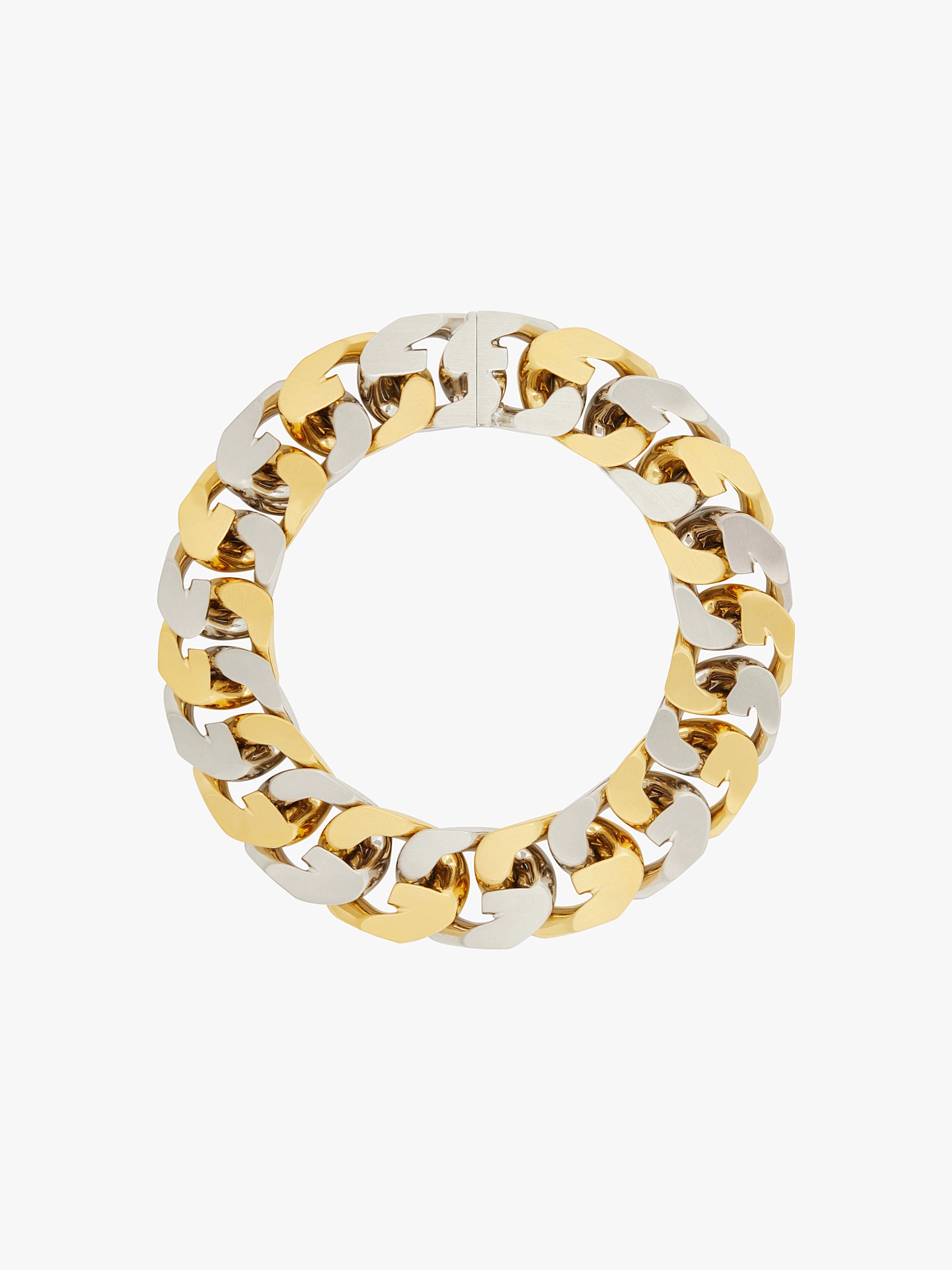 G CHAIN NECKLACE IN TWO TONE METAL - 1