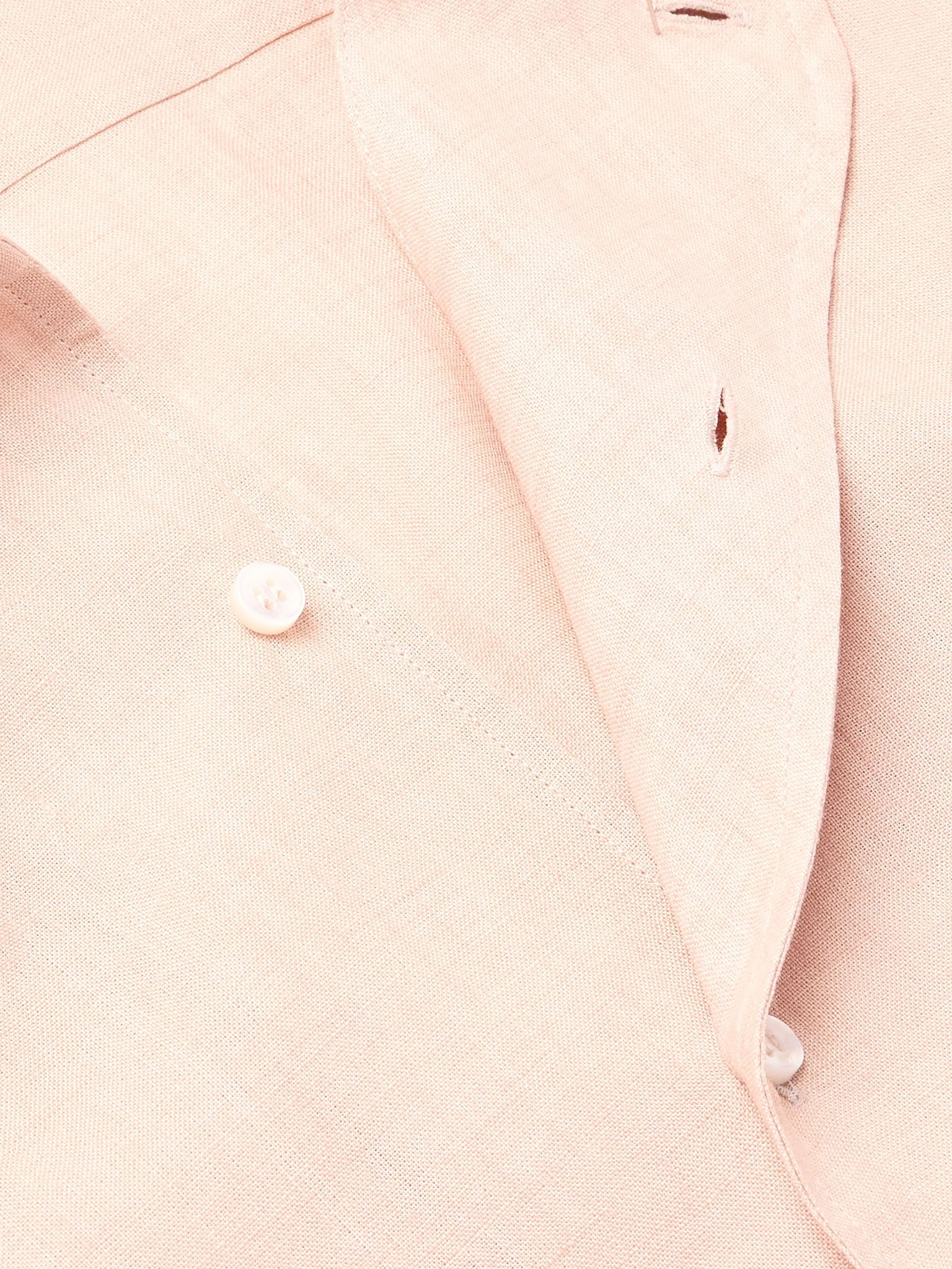André Linen Shirt Pink - 5