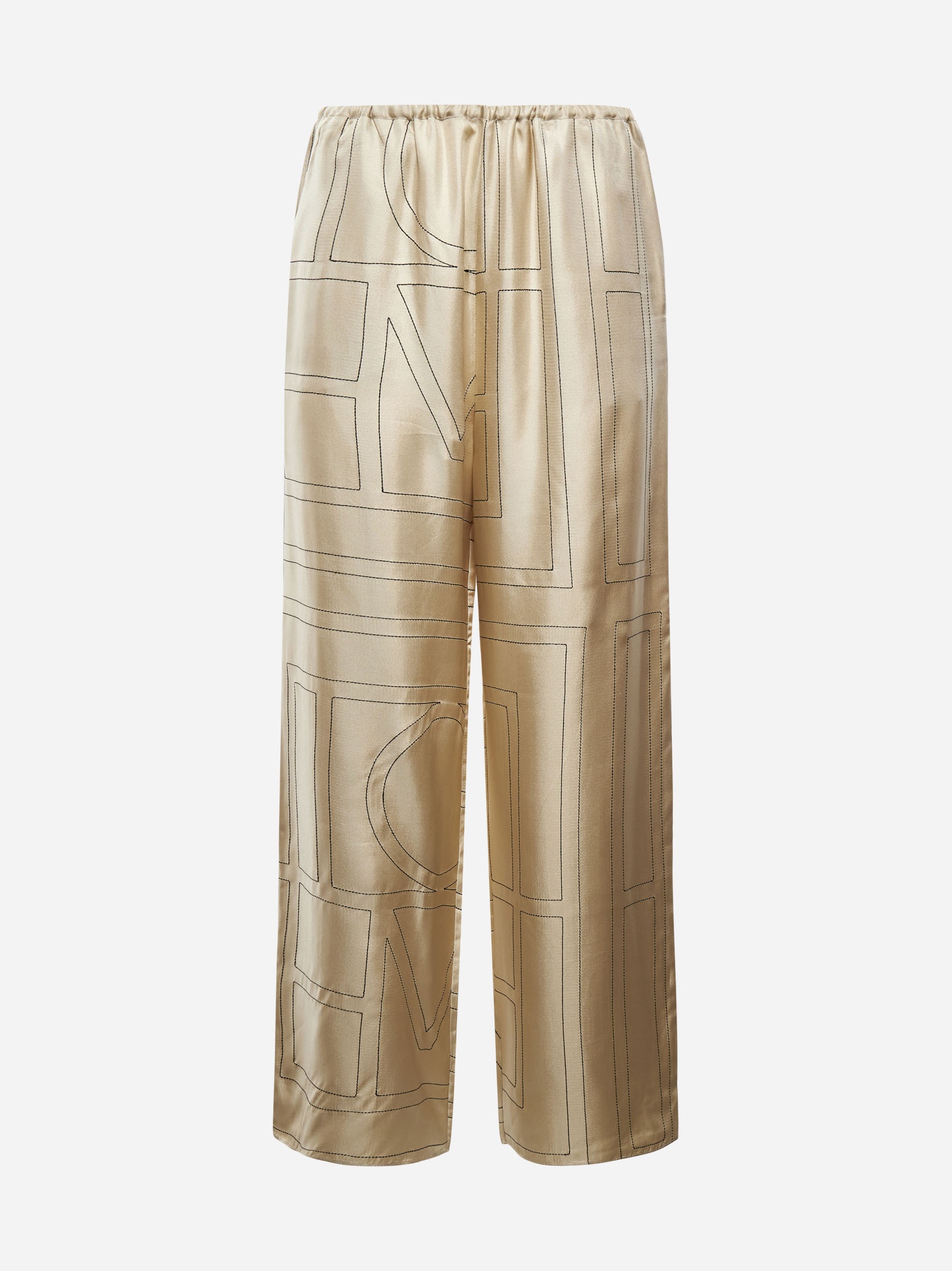 Monogran silk trousers - 1