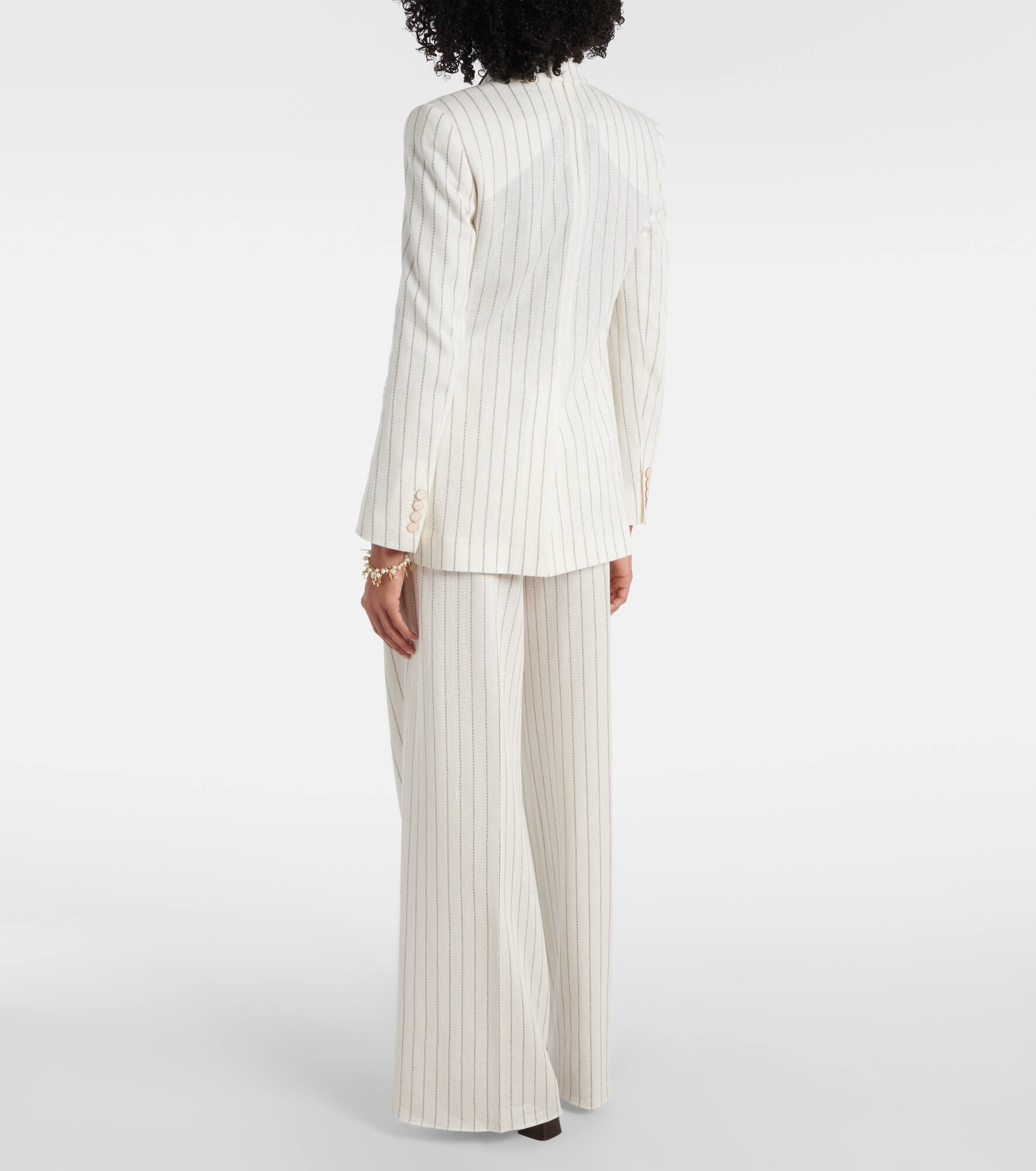 Jadi striped cotton and linen blazer - 3