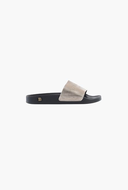 Golden leather Calypso flat sandals - 1