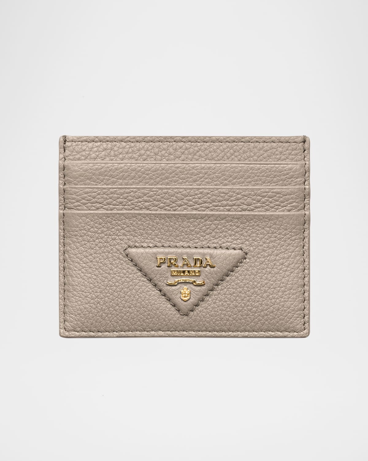 Prada Triangle Logo Leather Card Holder neimanmarcus REVERSIBLE