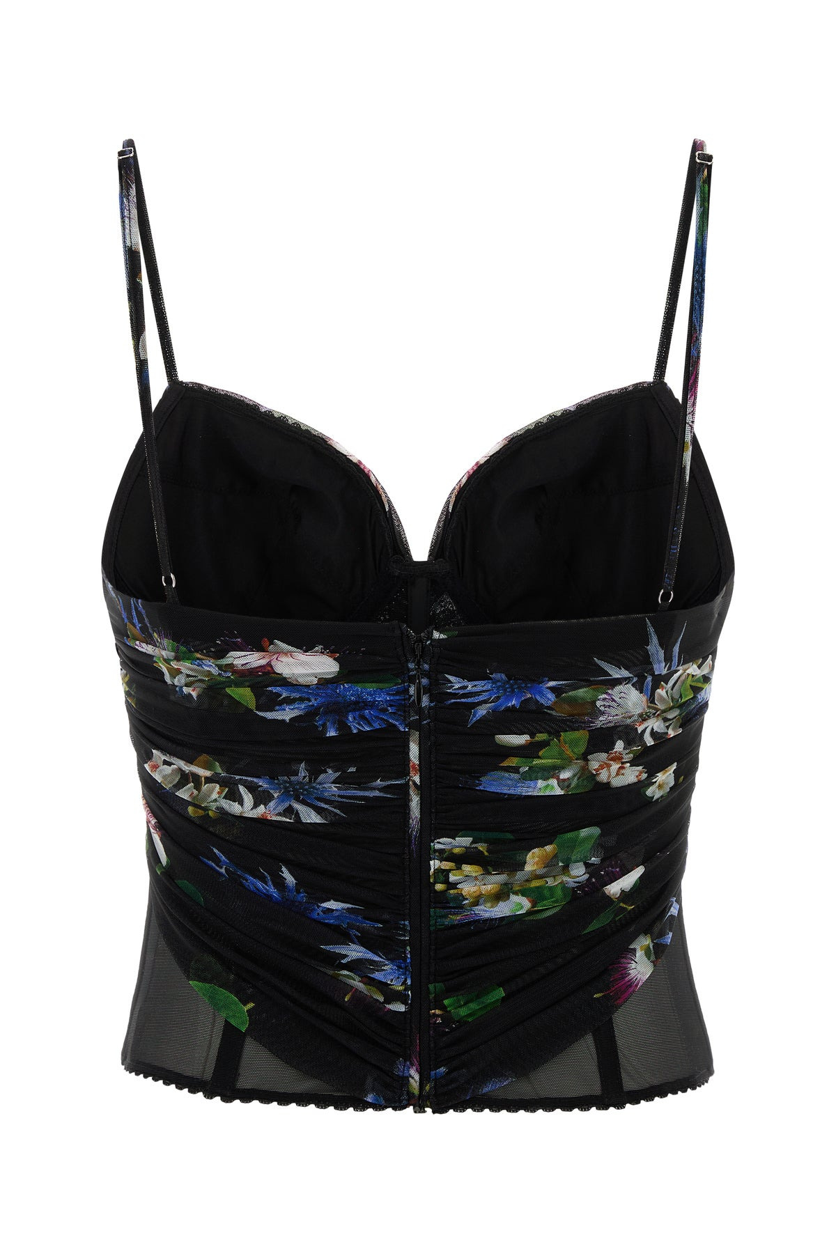 Printed stretch tulle top - 2