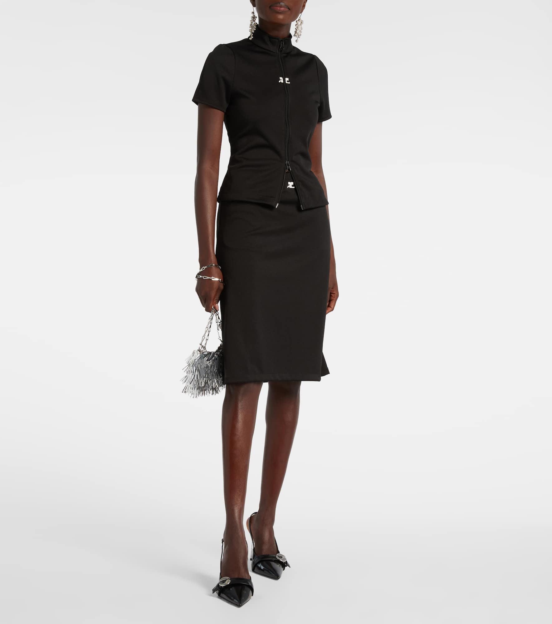 Interlock Tracksuit midi skirt - 2