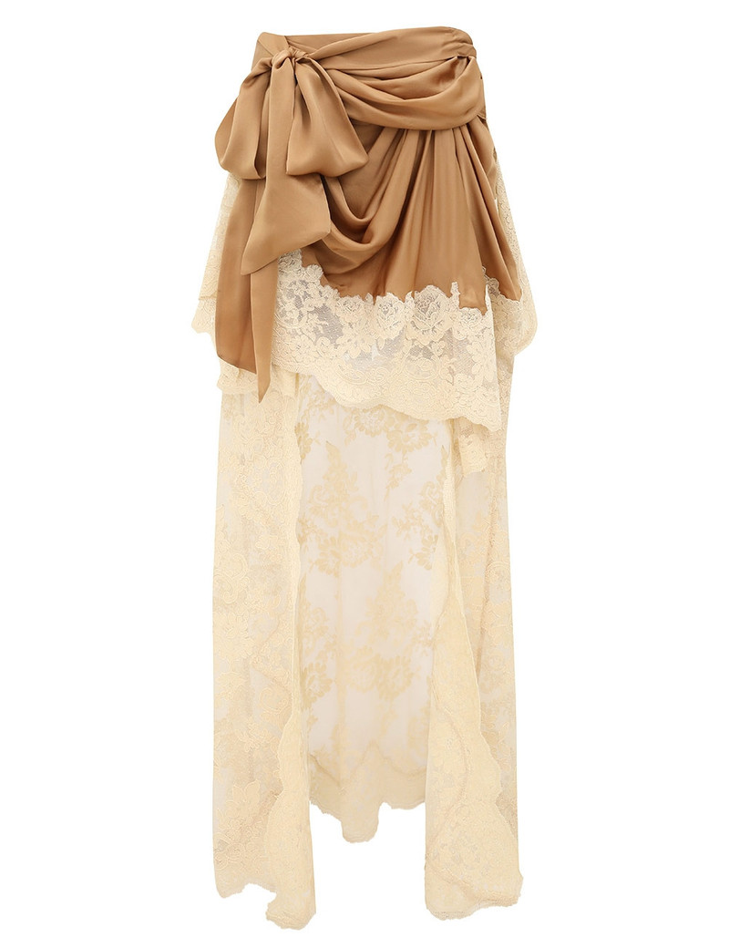 HYPNOTIC SATIN DRAPE SKIRT 1