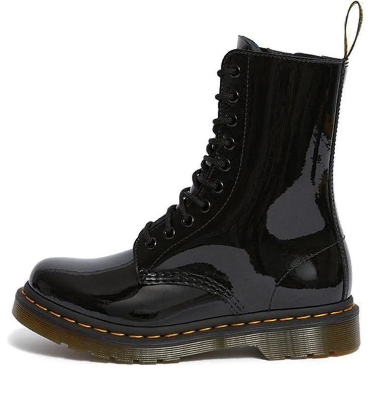 (WMNS) Dr. Martens 1490 Patent Lamper Boots Black 25277001 - 1
