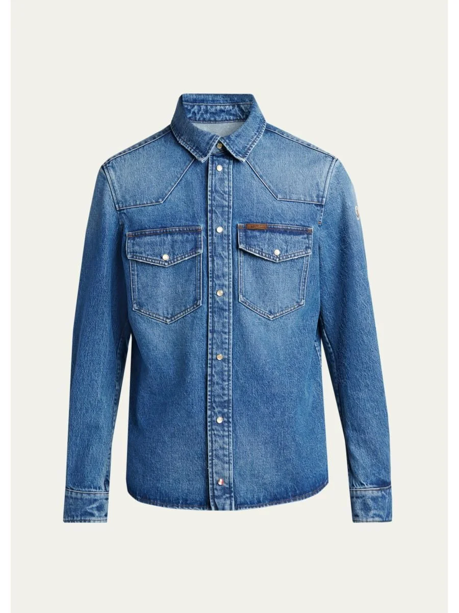 Men's Western Denim Jacket - 1