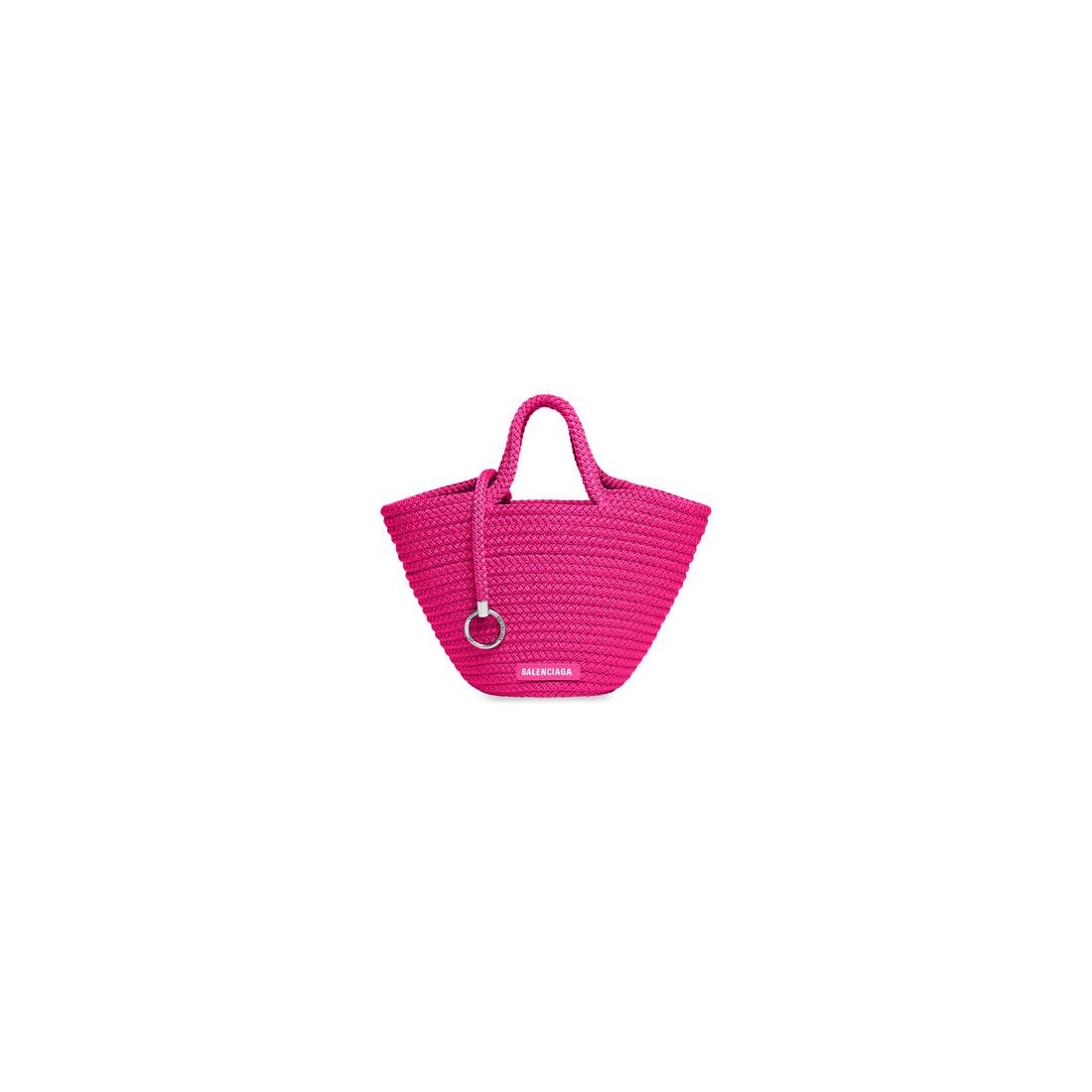 Women's Ibiza Small Basket With Strap in Pink - 1