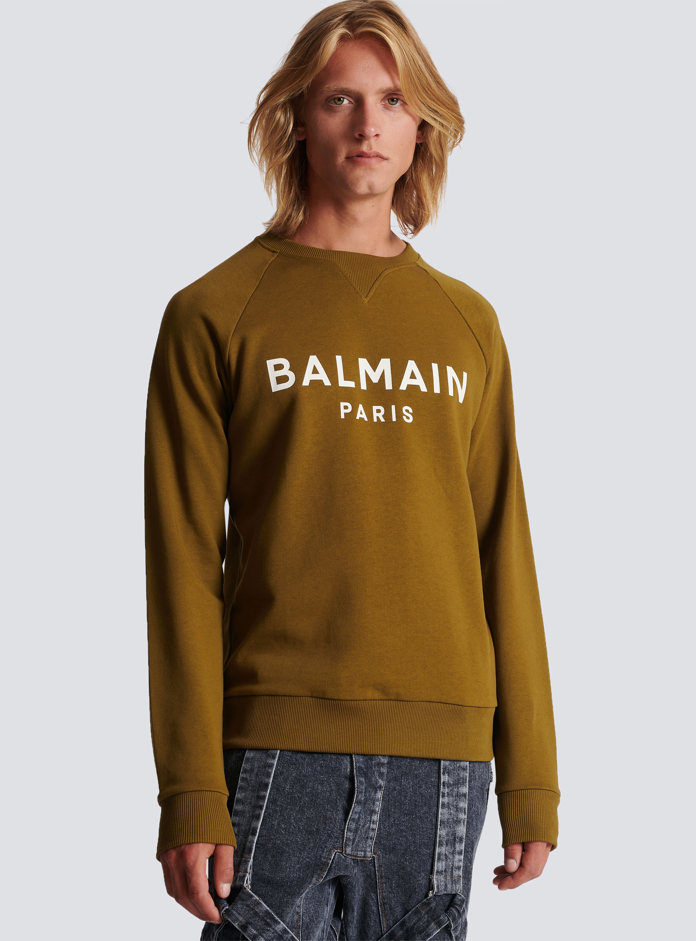 Cotton printed Balmain logo sweatshirt - 6