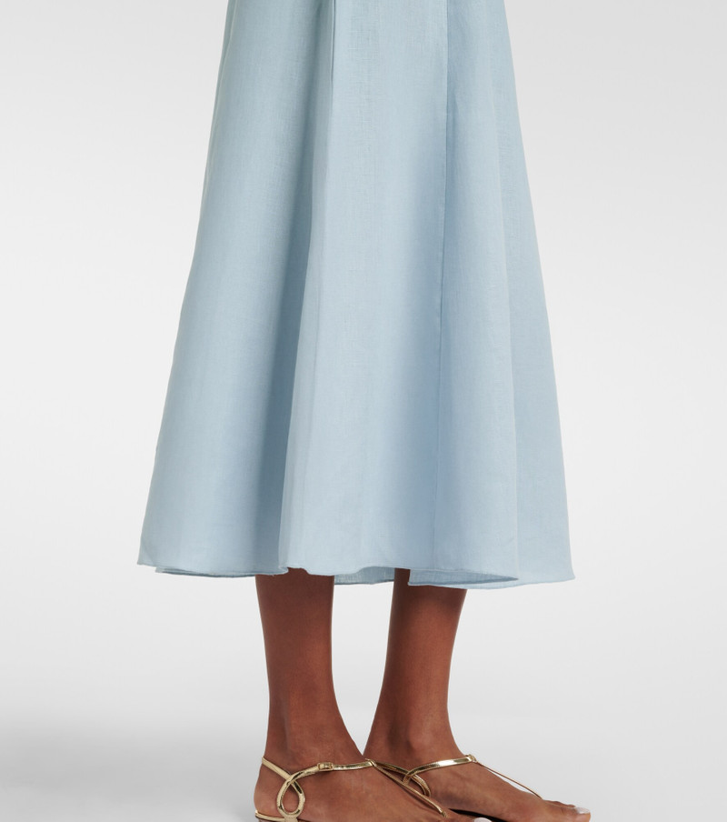 Marais shirred linen midi dress 5