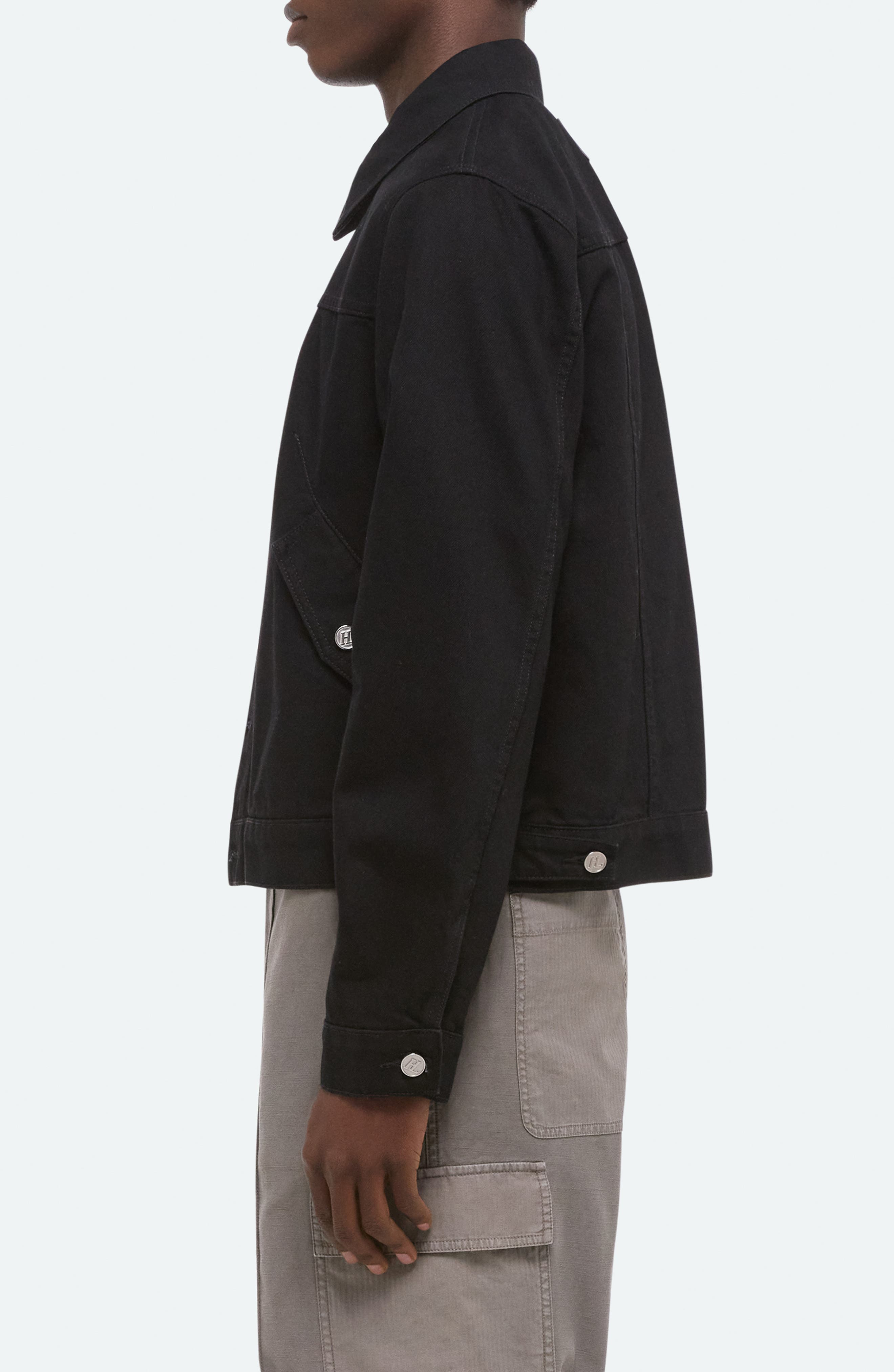 Helmut Lang Apex Denim Trucker Jacket in Rinsed Black at Nordstrom - 3