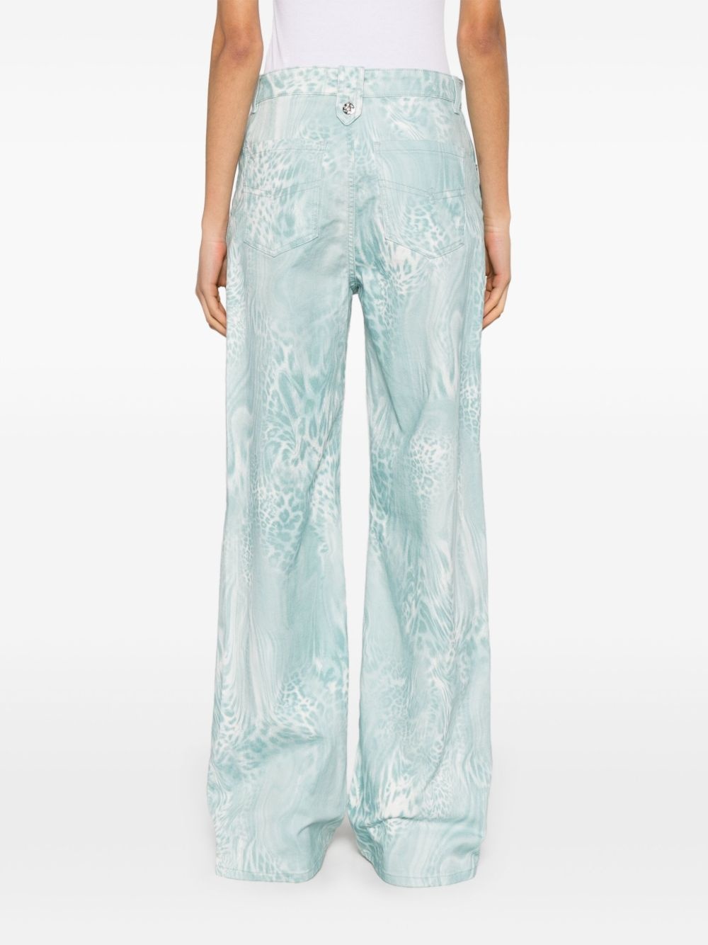 leopard-print jeans - 4