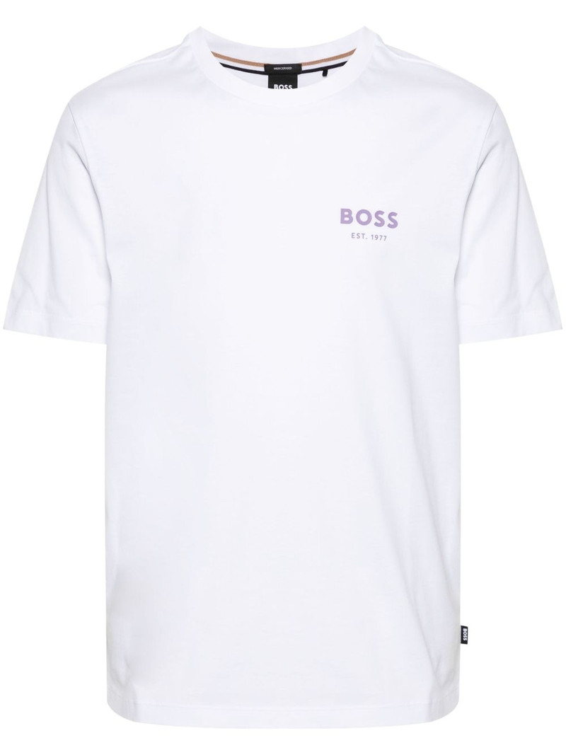 rubber logo cotton T-shirt 1