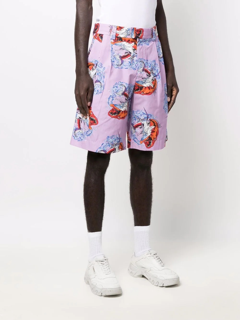 graphic-print straight-leg shorts - 3