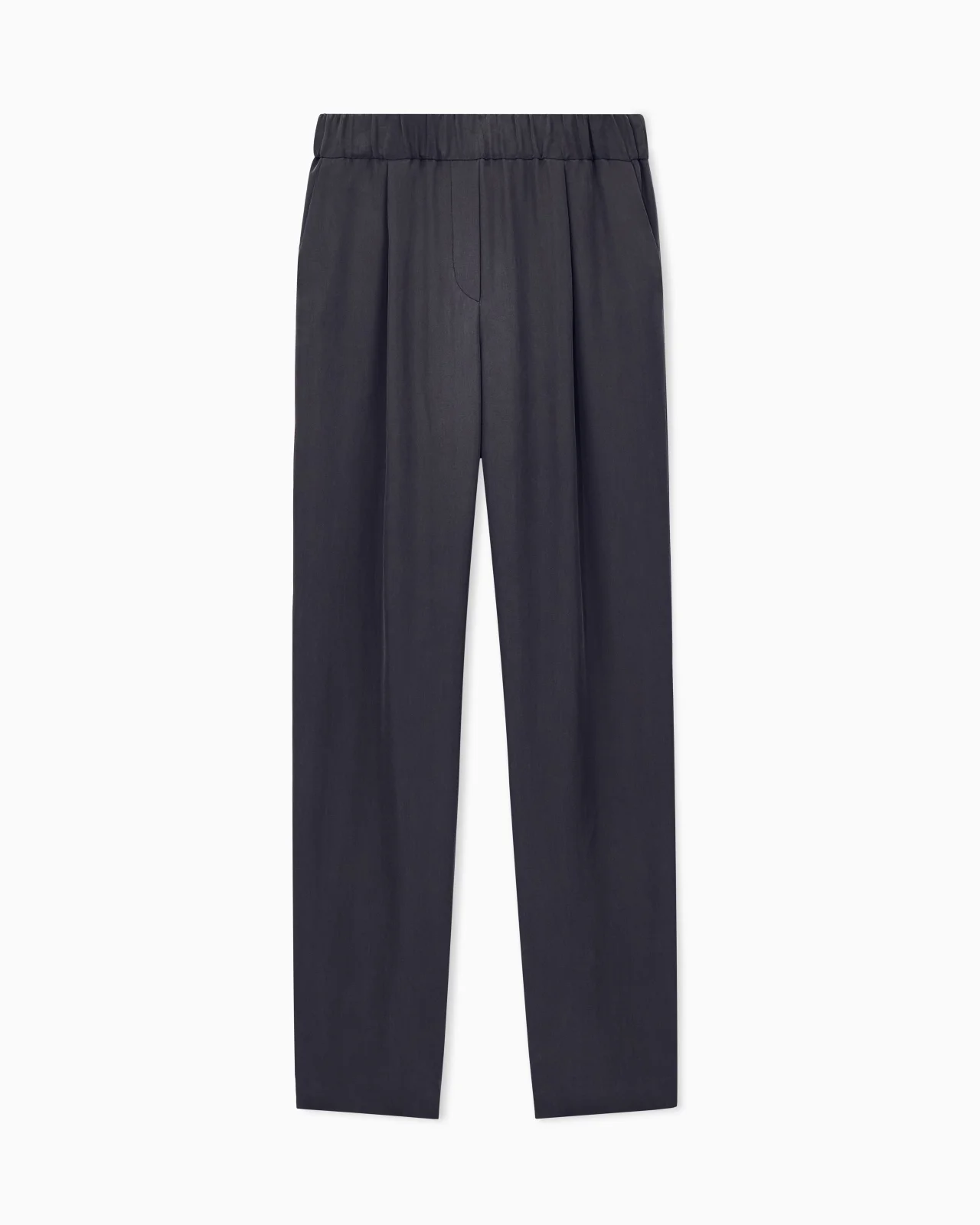TROUSERS REGULAR FIT WASHED SILK WITH ELASTICATED HEM - 1