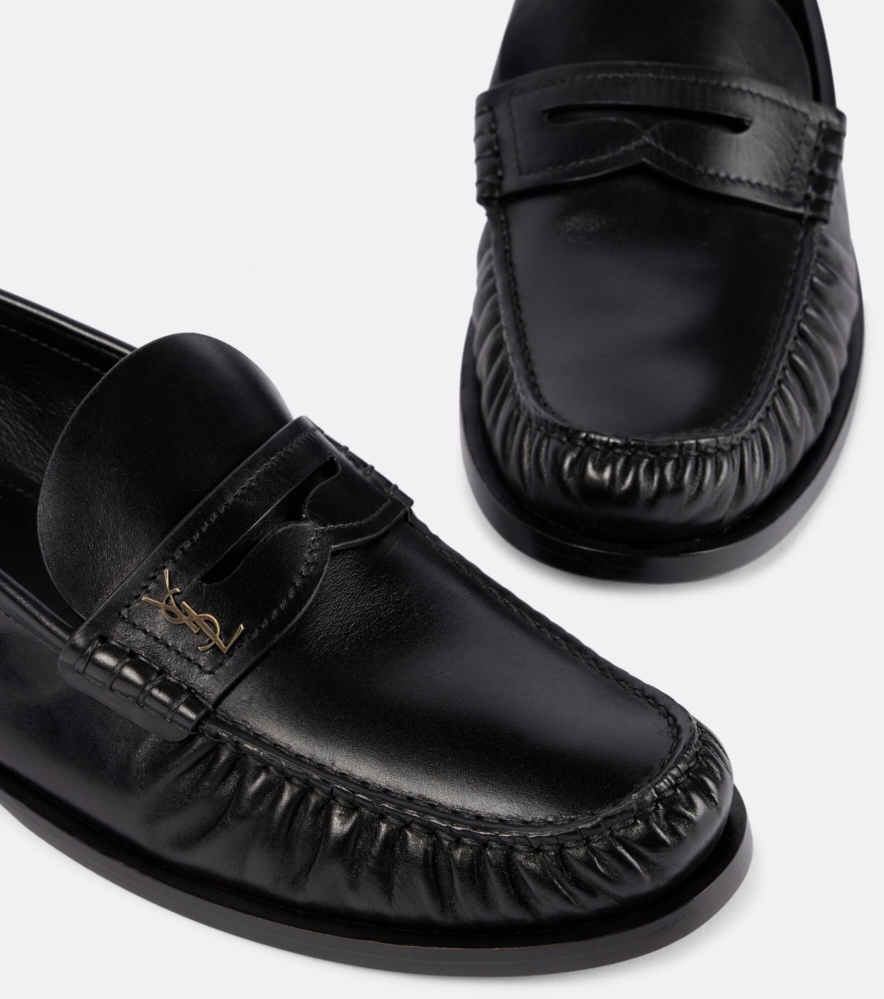 Laurent leather penny loafers - 5