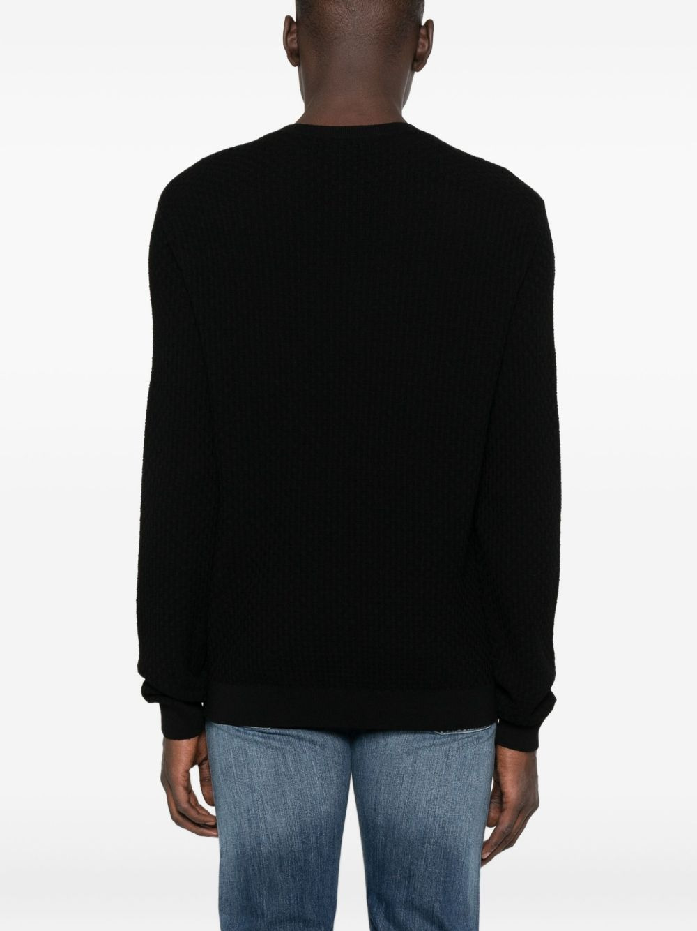 textured wool sweater - 4