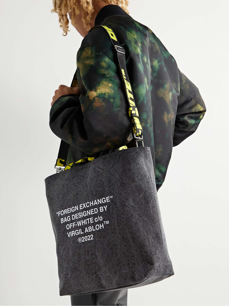Hard Core Printed Webbing-Trimmed Canvas Tote 6
