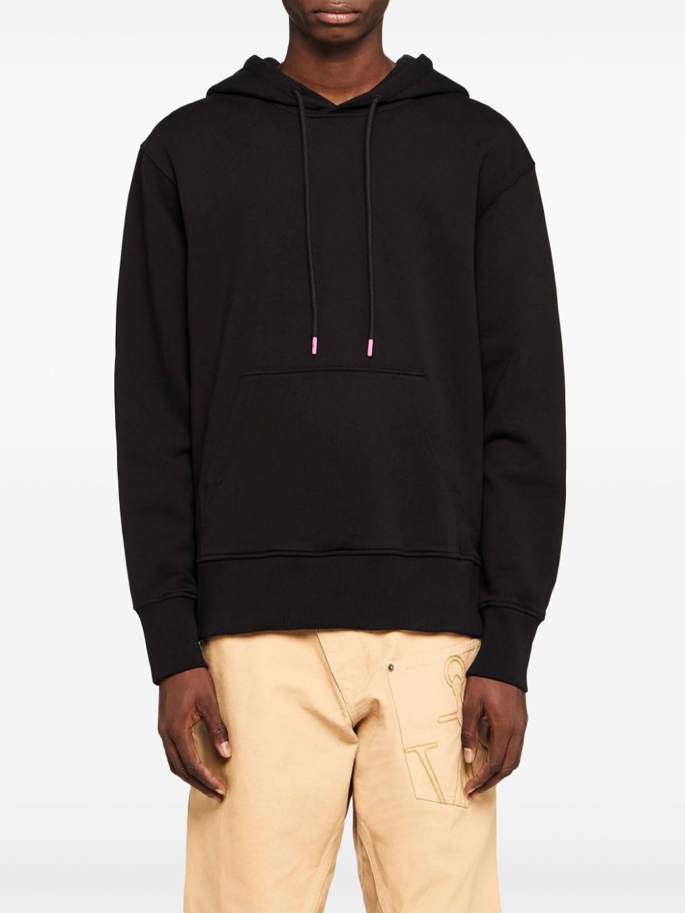lace-panel hoodie - 4